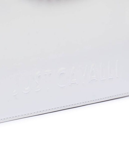 White Structured Shoulder Bag with Gold Chain Handle