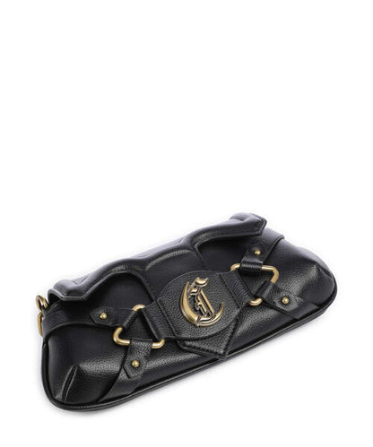 Black Chain-Accent Shoulder Bag
