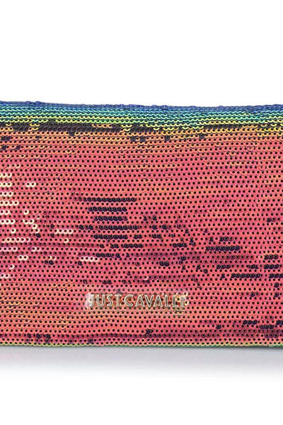 Multicolor Sequin Clutch with Chain Strap
