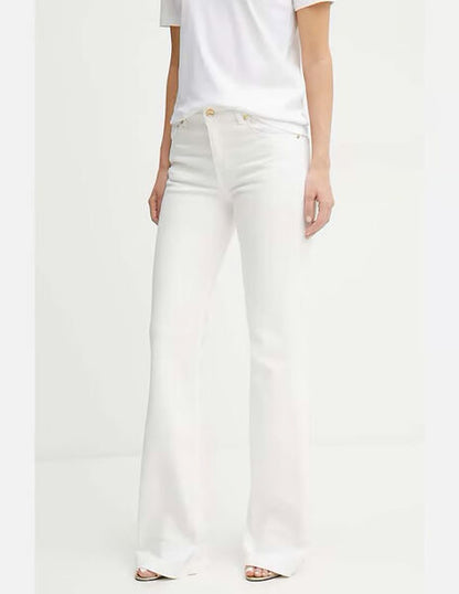 White Flared Jeans with Classic Fit