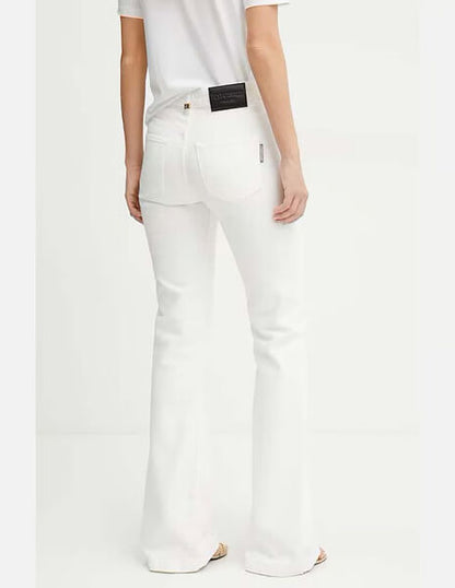 White Flared Jeans with Classic Fit