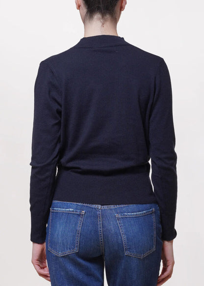 Black Knit Top with Cutout Detail