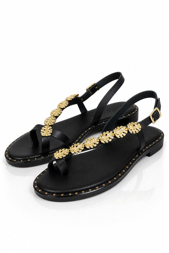 Sandal Nap/Met BLACK