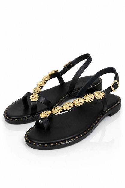 Sandal Nap/Met BLACK