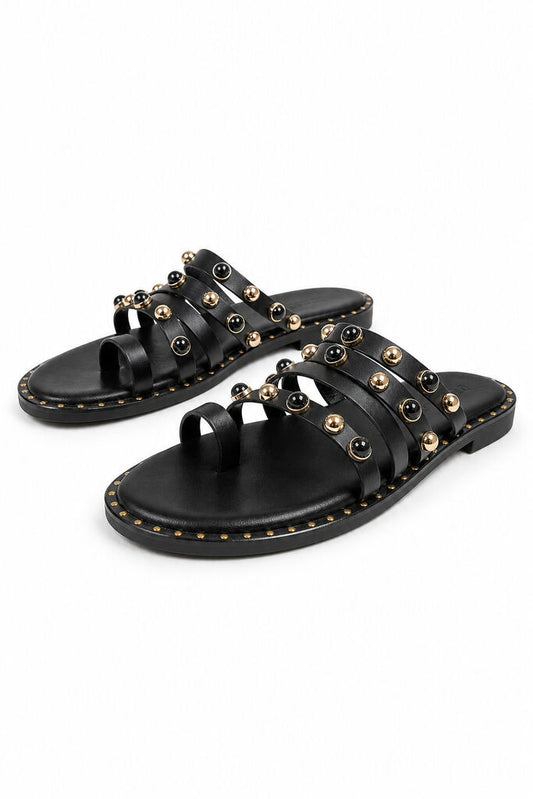 Sandal Nap/Beads BLACK