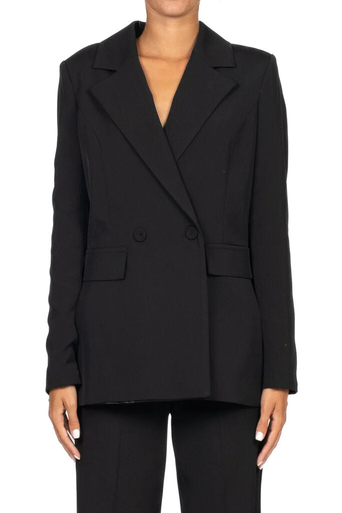 Black Double-Breasted Blazer