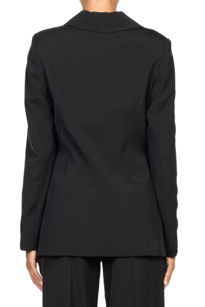 Black Double-Breasted Blazer