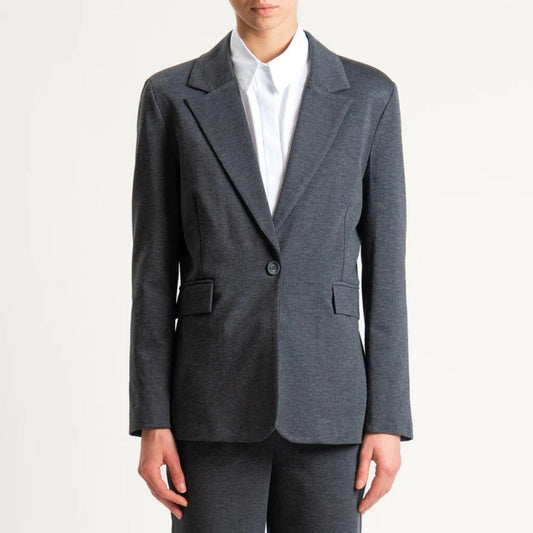 Charcoal Single-Button Blazer