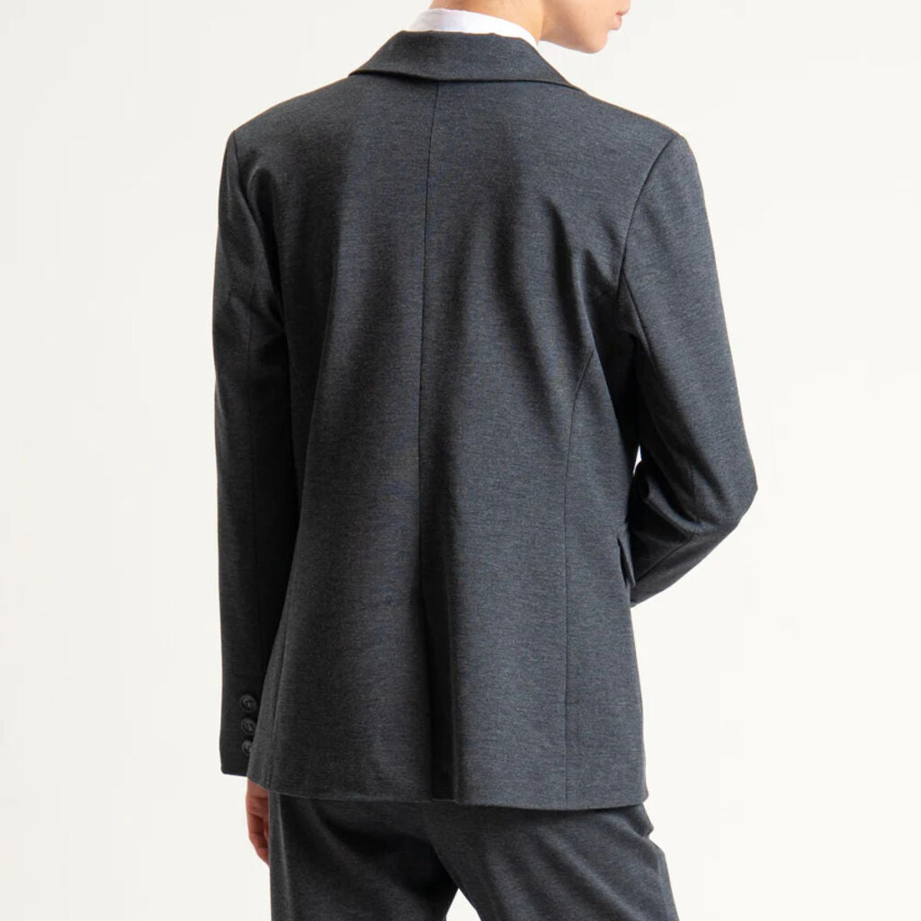 Charcoal Single-Button Blazer