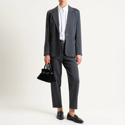 Charcoal Single-Button Blazer