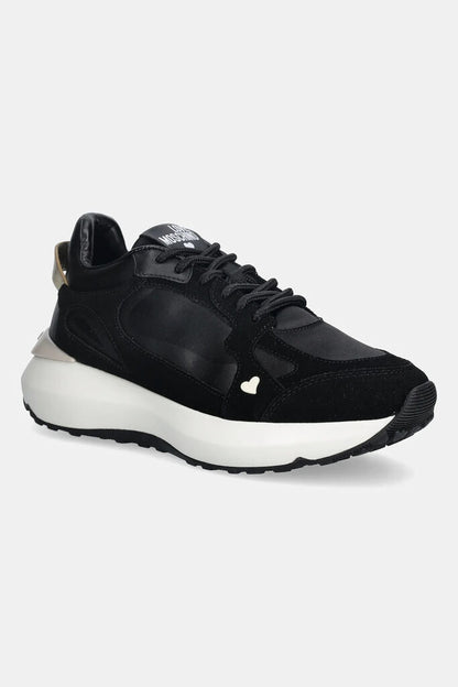 Black Sneakers with Contrast Sole