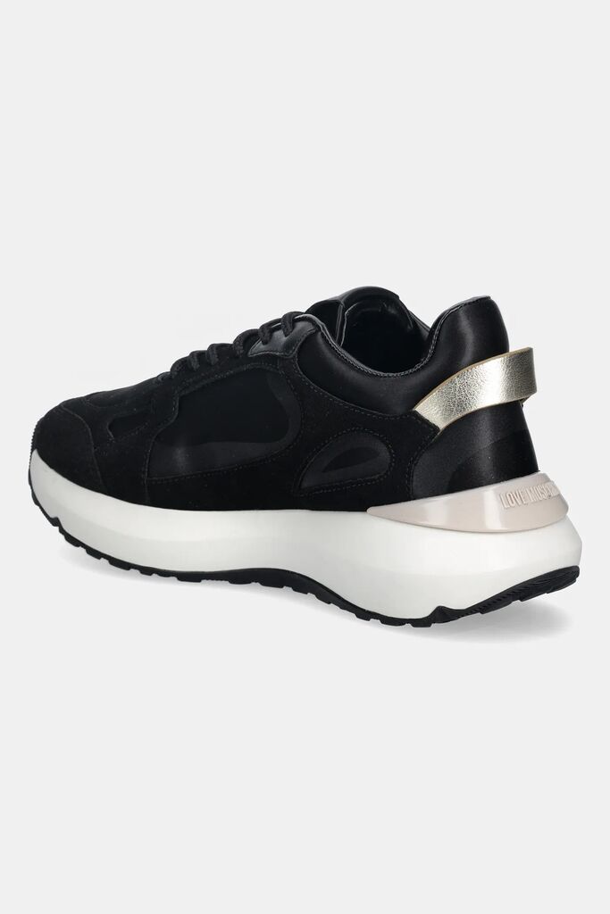 Black Sneakers with Contrast Sole