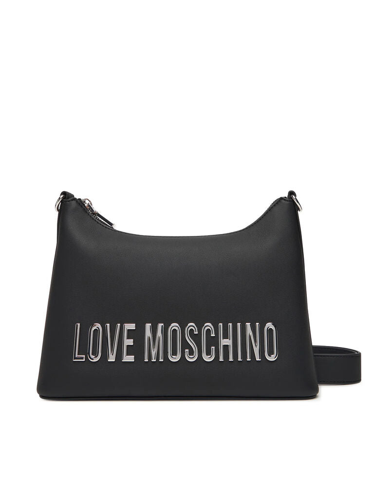Black Sleek Logo Crossbody Bag