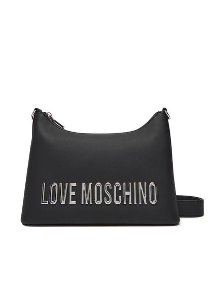 Black Sleek Logo Crossbody Bag