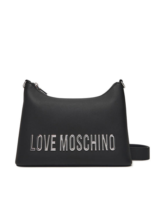 Black Sleek Logo Crossbody Bag