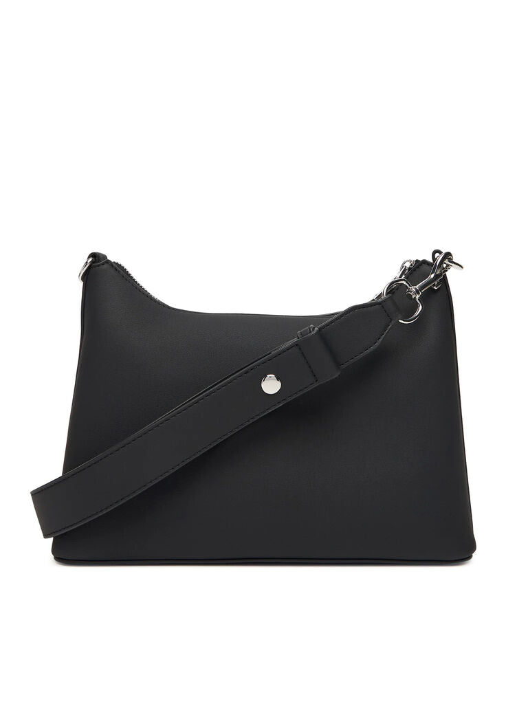Black Sleek Logo Crossbody Bag