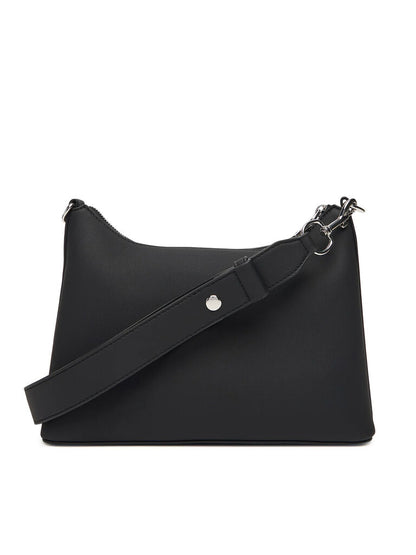 Black Sleek Logo Crossbody Bag