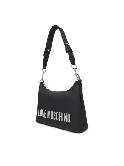 Black Sleek Logo Crossbody Bag