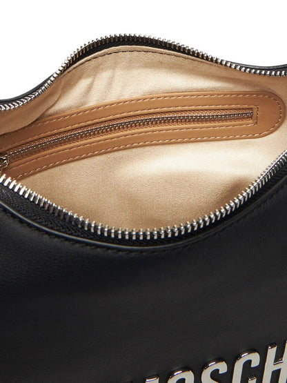 Black Sleek Logo Crossbody Bag