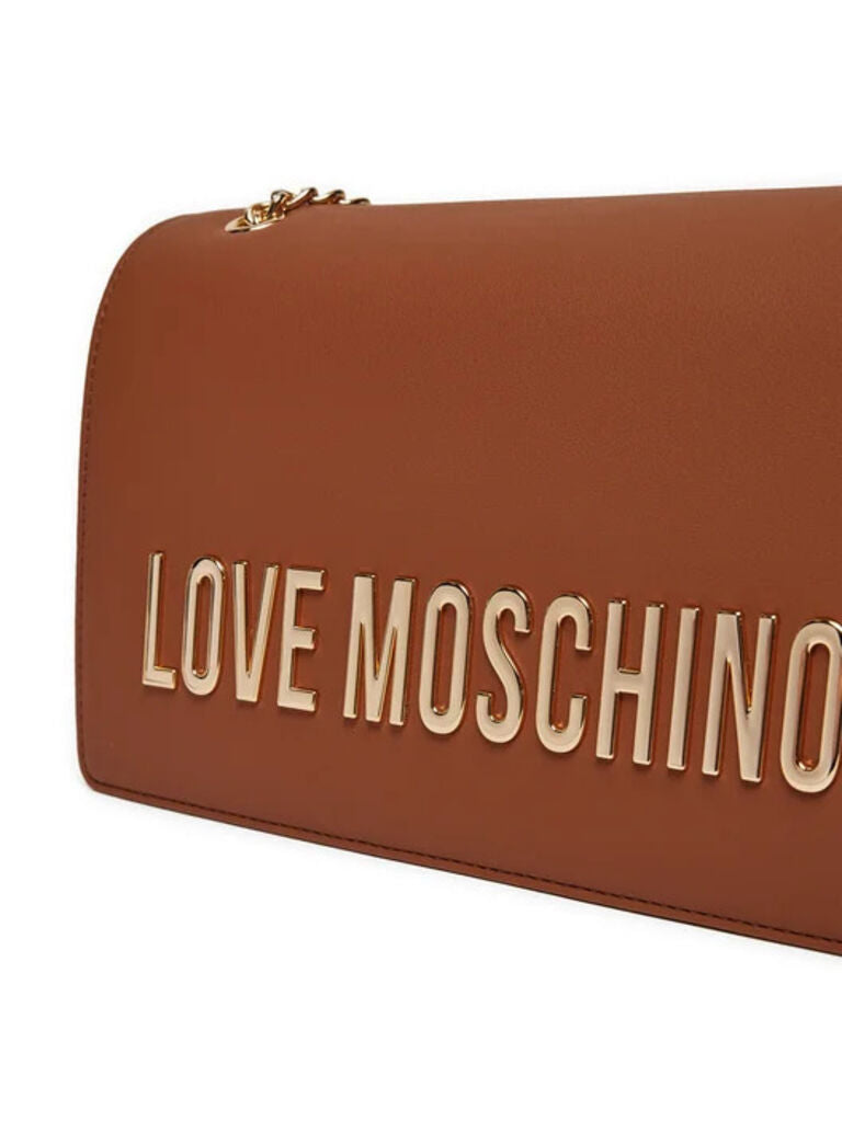 Brown Logo Embossed Crossbody Bag