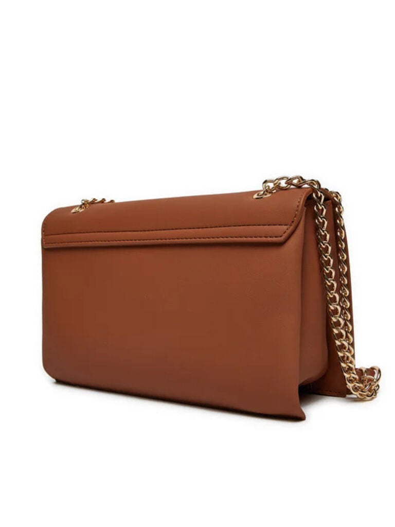 Brown Logo Embossed Crossbody Bag
