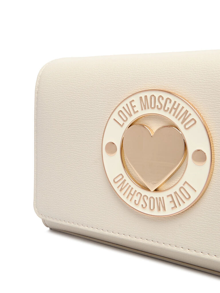 Ivory Crossbody Bag with Chain Detail