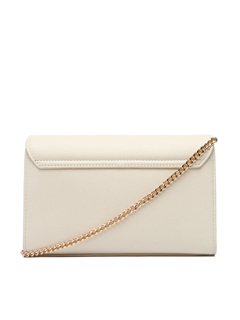 Ivory Crossbody Bag with Chain Detail