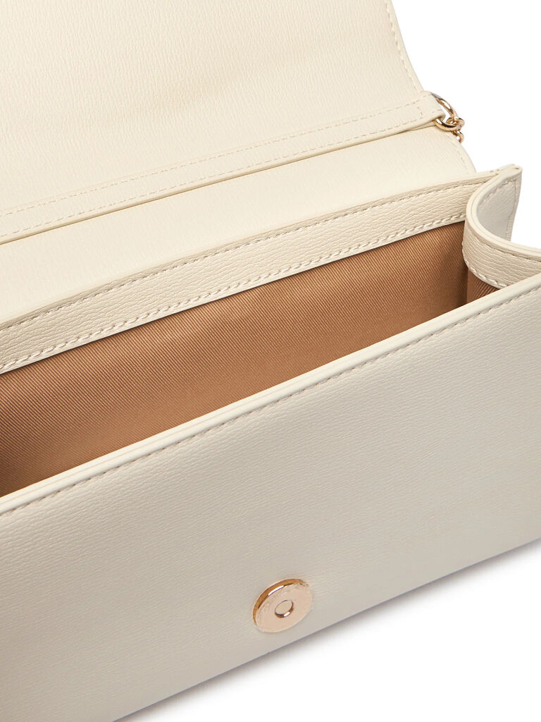 Ivory Crossbody Bag with Chain Detail