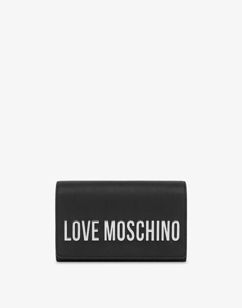 Black Logo Clutch with Bold Branding