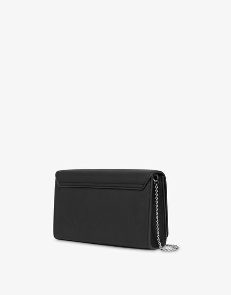 Black Logo Clutch with Bold Branding