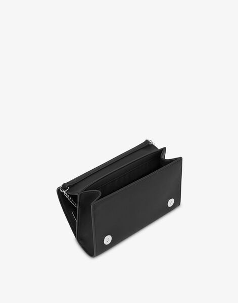 Black Logo Clutch with Bold Branding