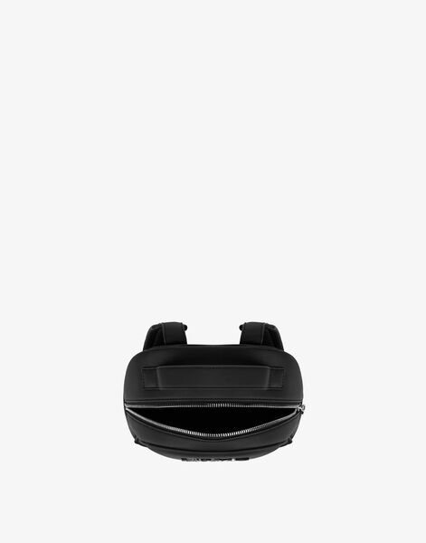 Black Logo Backpack with Structured Shape
