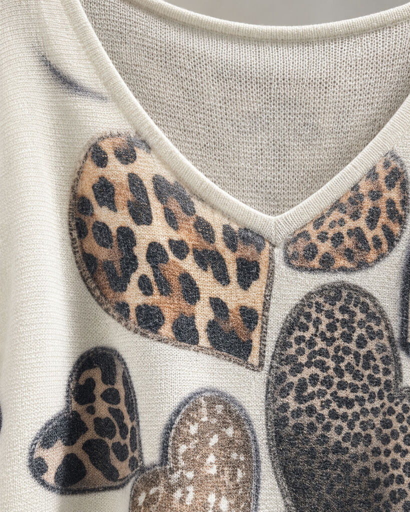 Top Long Sleeves Leopard BEIGE