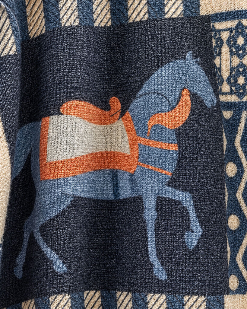 Top Long Sleeves Horse BLU