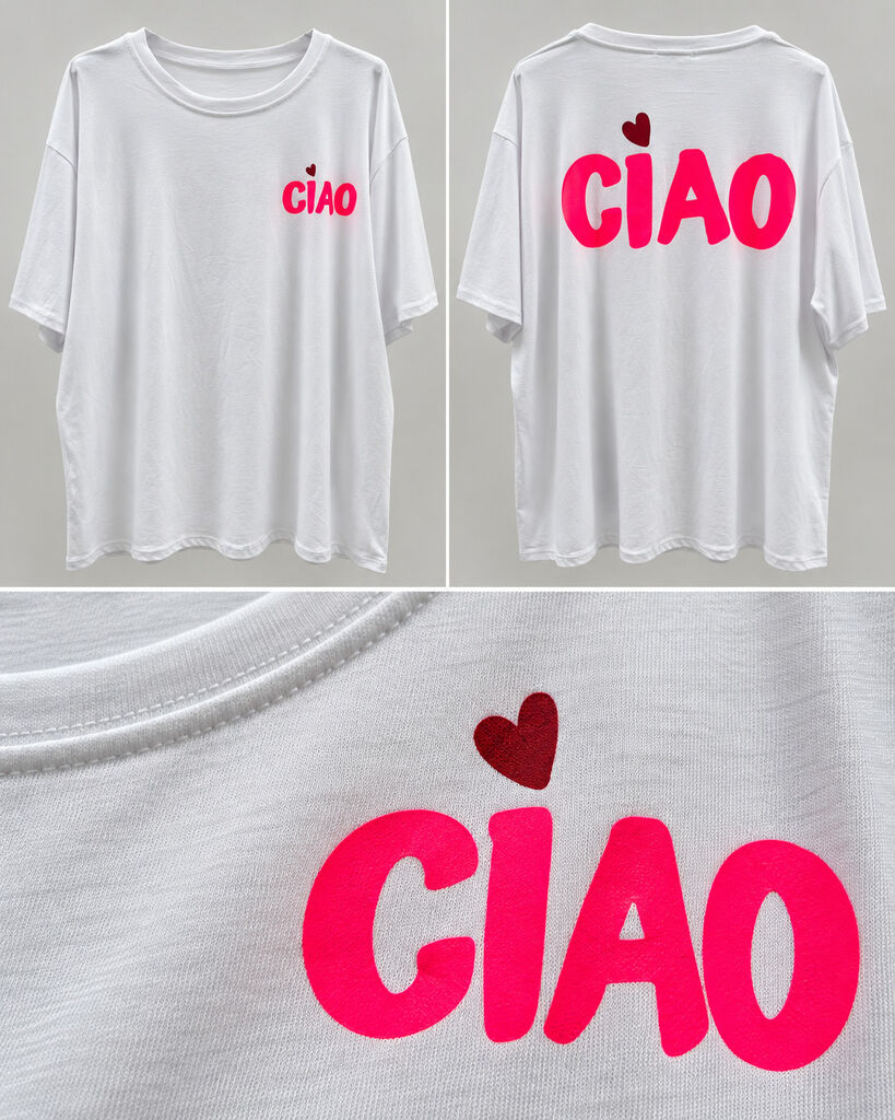 Tshirt CIAO FUXIA