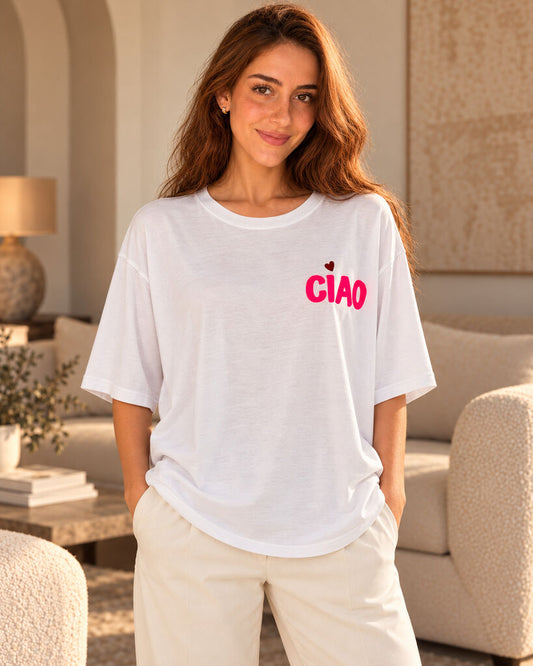 Tshirt CIAO FUXIA