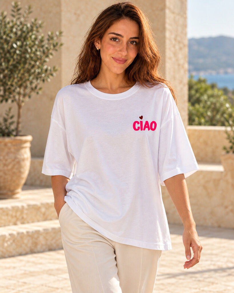 Tshirt CIAO FUXIA