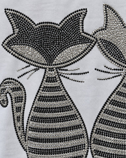 Tshirt CATS WHITE