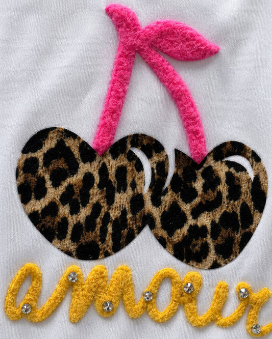 Tshirt CHERRIES WHI/LEO