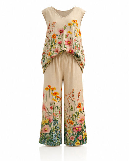 Pantalon - BEI/FLW