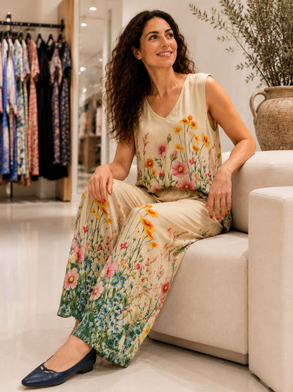 Pantalon - BEI/FLW