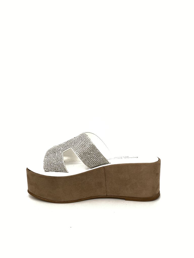 Elegant Rhinestone Platform Sandals with Wedge Heel