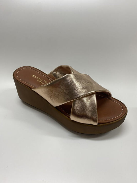Heeled Mule Open-Toe Nappa ROSEGOL