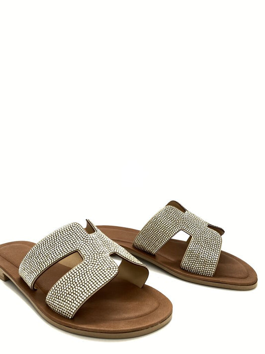 Slipper Strass PLATINO