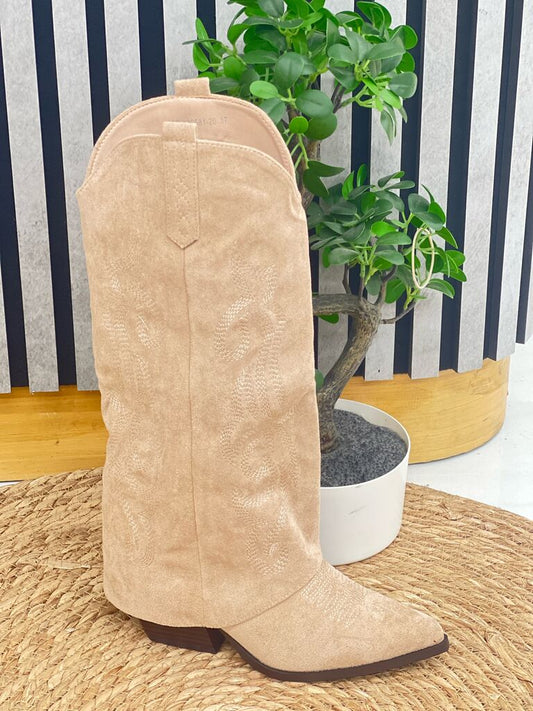 Western Boot Suede BEIGE