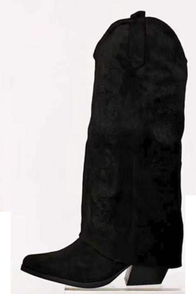 Western Boot Suede NERO