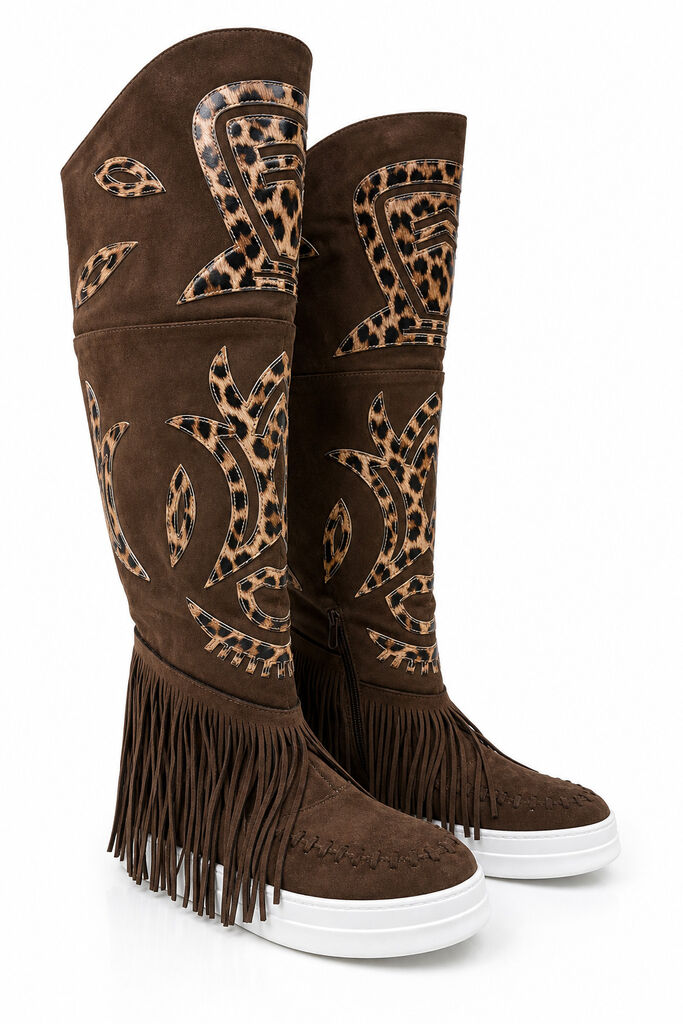 Over the Knee Boot Suede BROWN