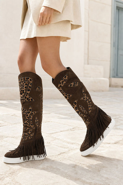 Over the Knee Boot Suede BROWN
