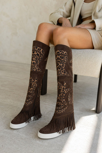 Over the Knee Boot Suede BROWN