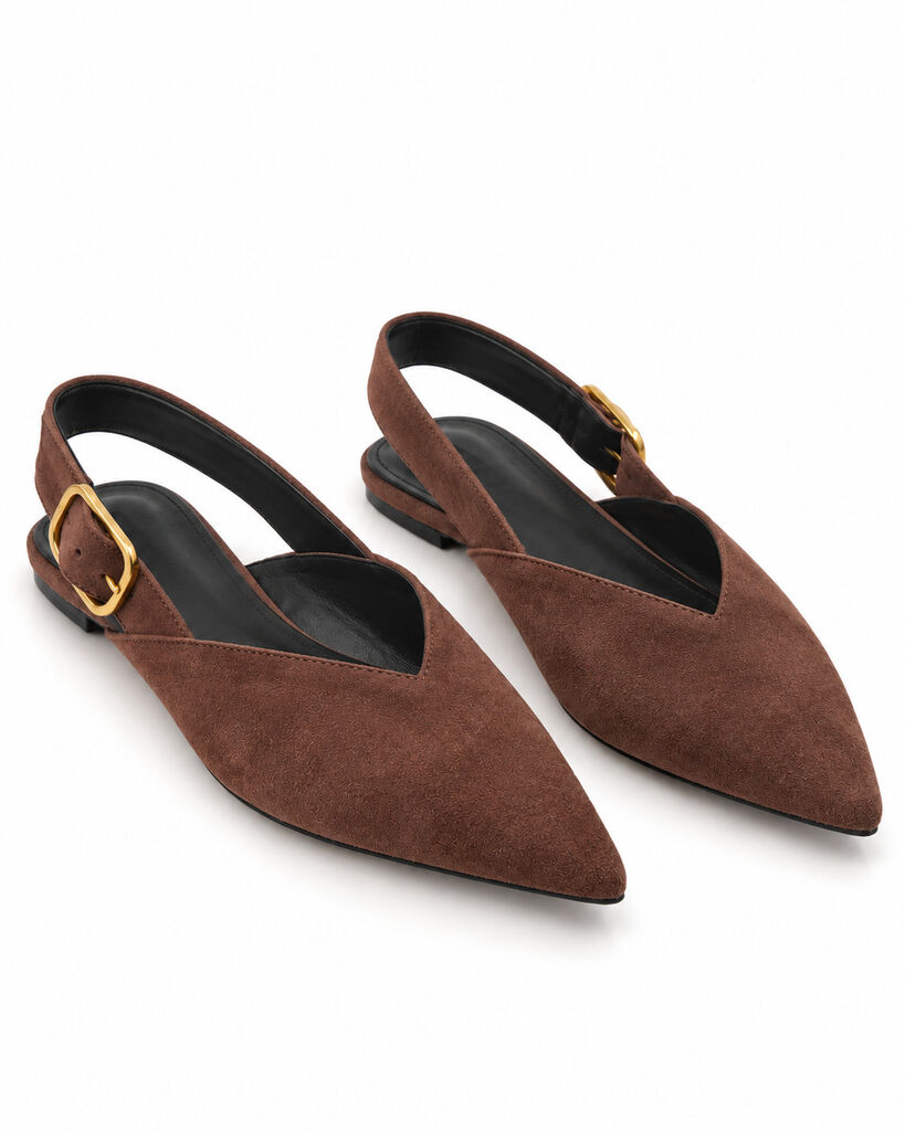 Flat Shoe Suede BROWN